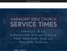 Tablet Screenshot of harmonybiblechurch.org